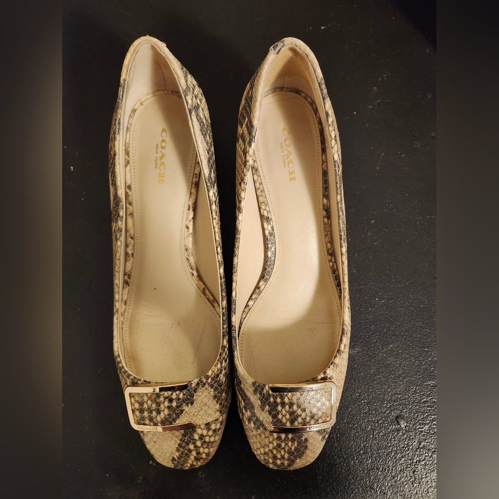 Coach Snakeskin Pattern Heels